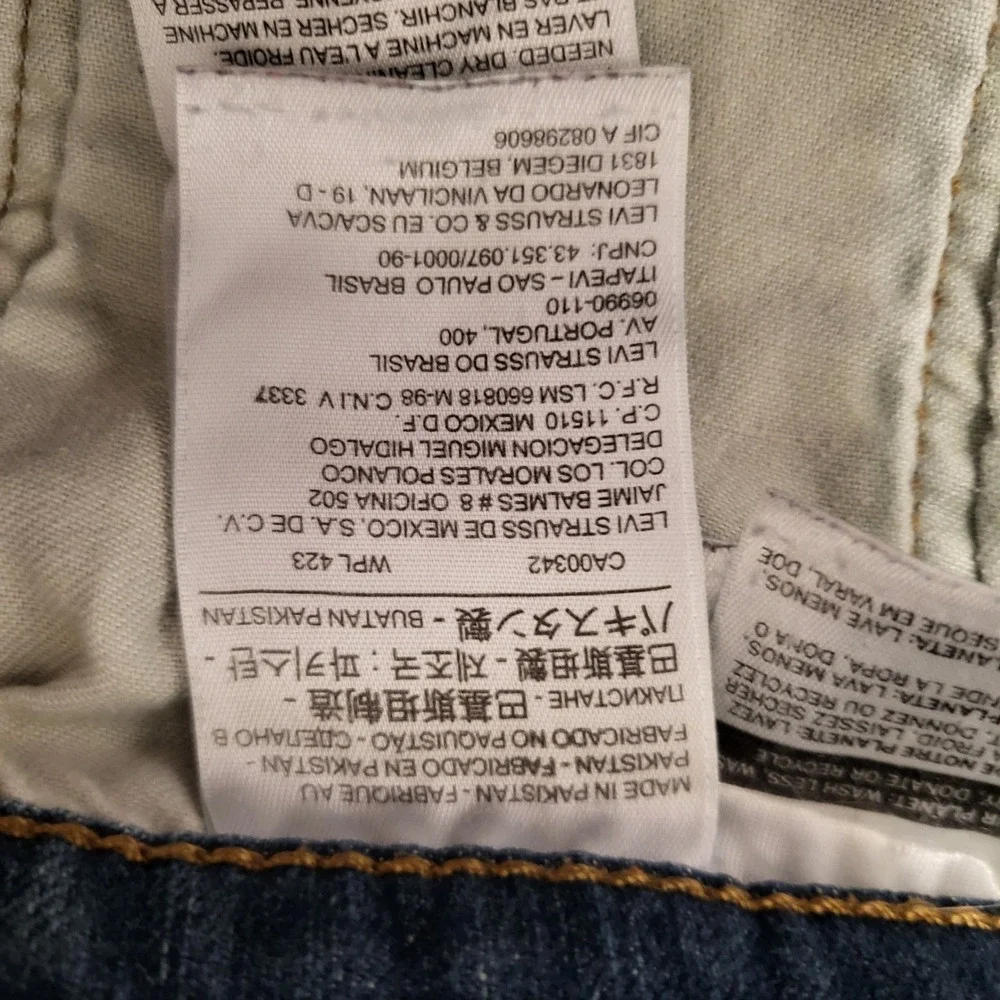 Levis 514 Mens Jeans W34 L30 Straight Fit‎ Medium Wash Blue Denim Pants